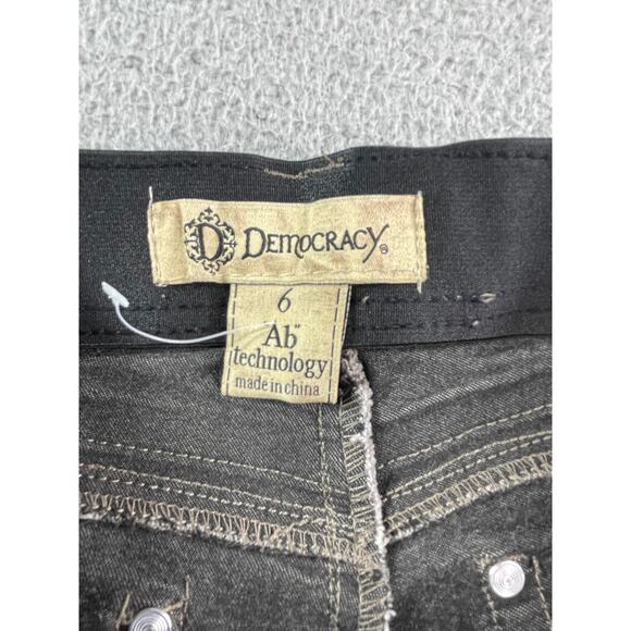 Democracy Pants Womens 6 Brown Khaki Mid Rise Straight Leg Ab Technology NWOT - Picture 2 of 8